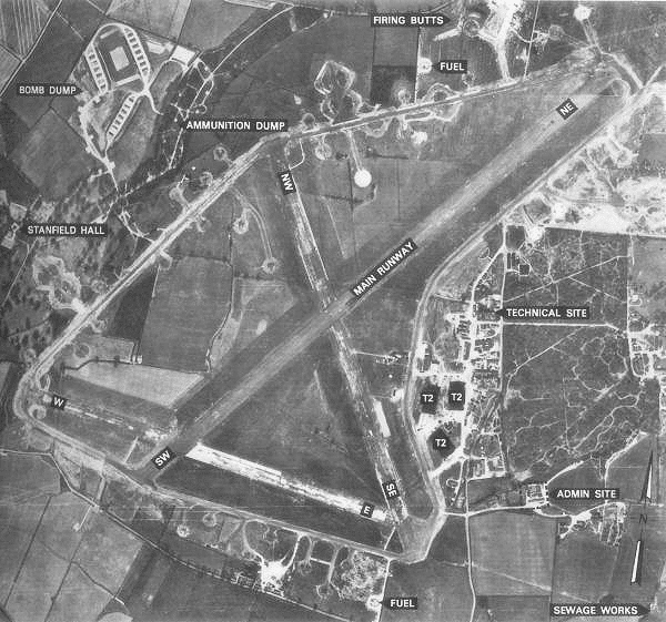 Fotografia aérea do aeródromo de Hethel , Inglaterra