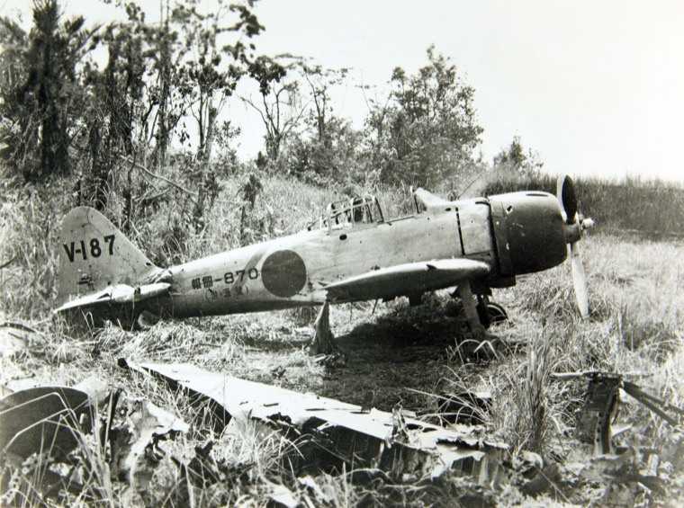 A6M Zero danificado