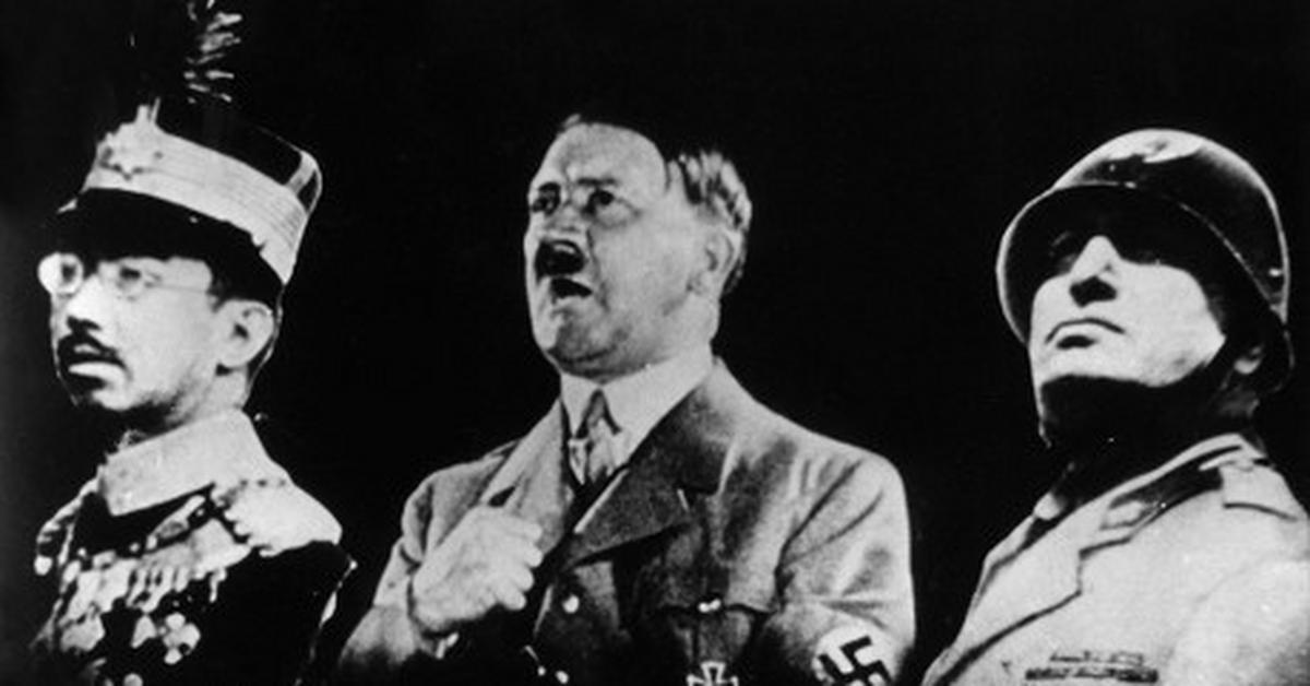Benito Mussolini, Adolf Hitler e o Imperador Hirohito