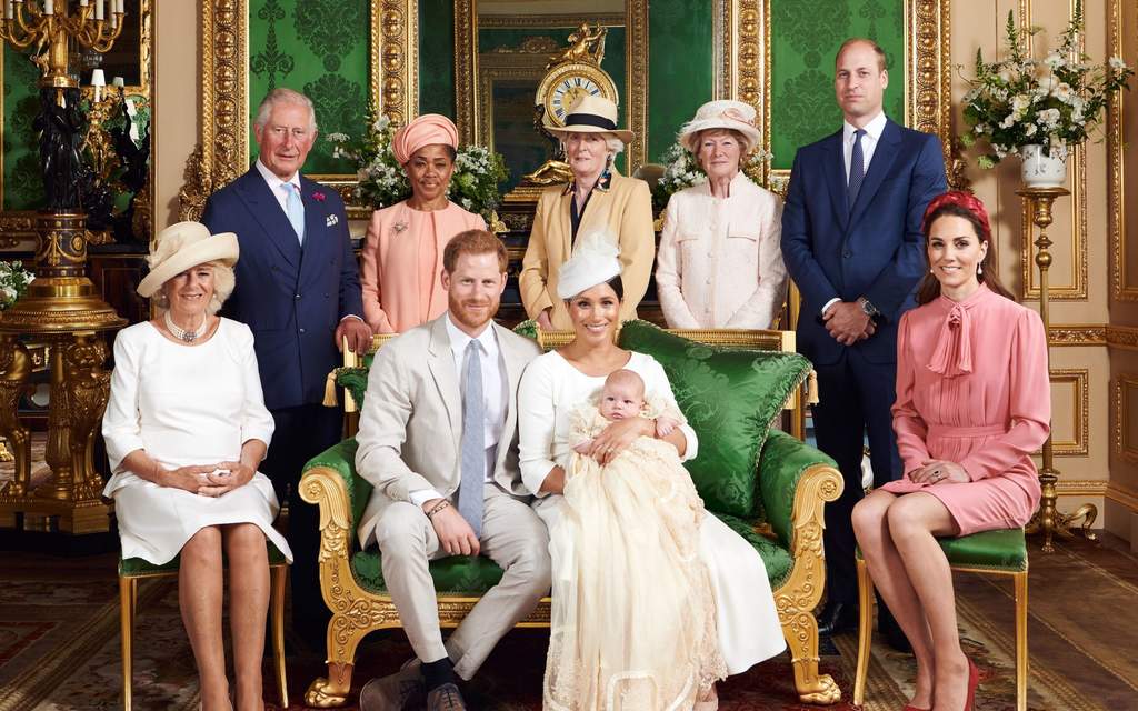 Membros da dinastia, ou Casa de Windsor, a conhecida família real do Reino Unido