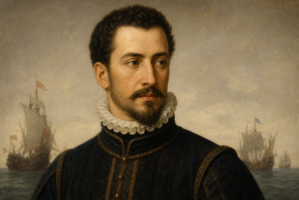 Retrato histórico de dom João de Áustria, comandante da Liga Santa em Lepanto.