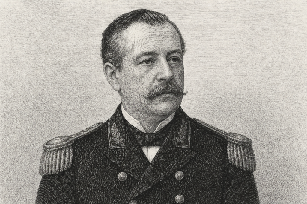 Retrato de oficial naval brasileiro do fim do século XIX associado à Revolta da Armada
