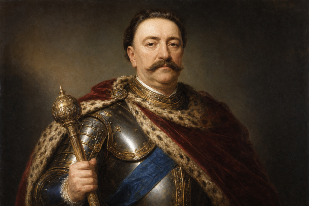 Retrato educativo de Jan III Sobieski, rei da Polônia, associado ao socorro de Viena em 1683.