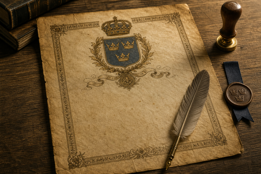 Representação educativa dos Artigos de Guerra suecos de 1621.