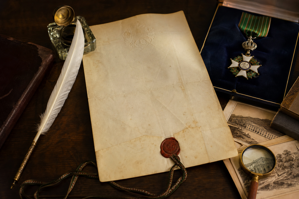 Documento imperial simbolizando a condecoração concedida a Maria Quitéria